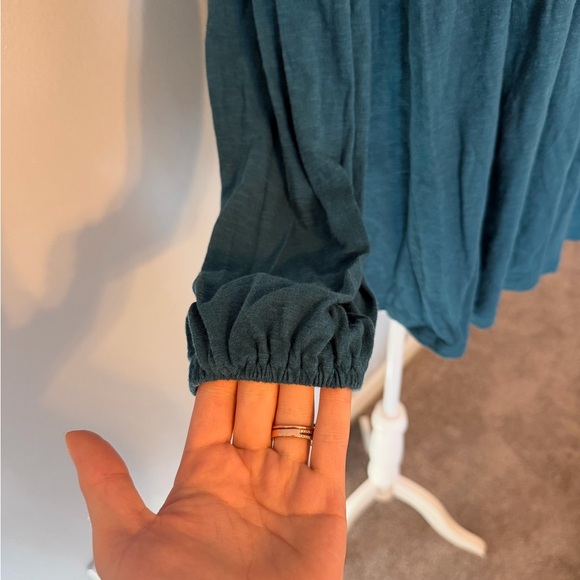 Lucky Brand Teal Button-Down Blouse - Picture 7 of 7